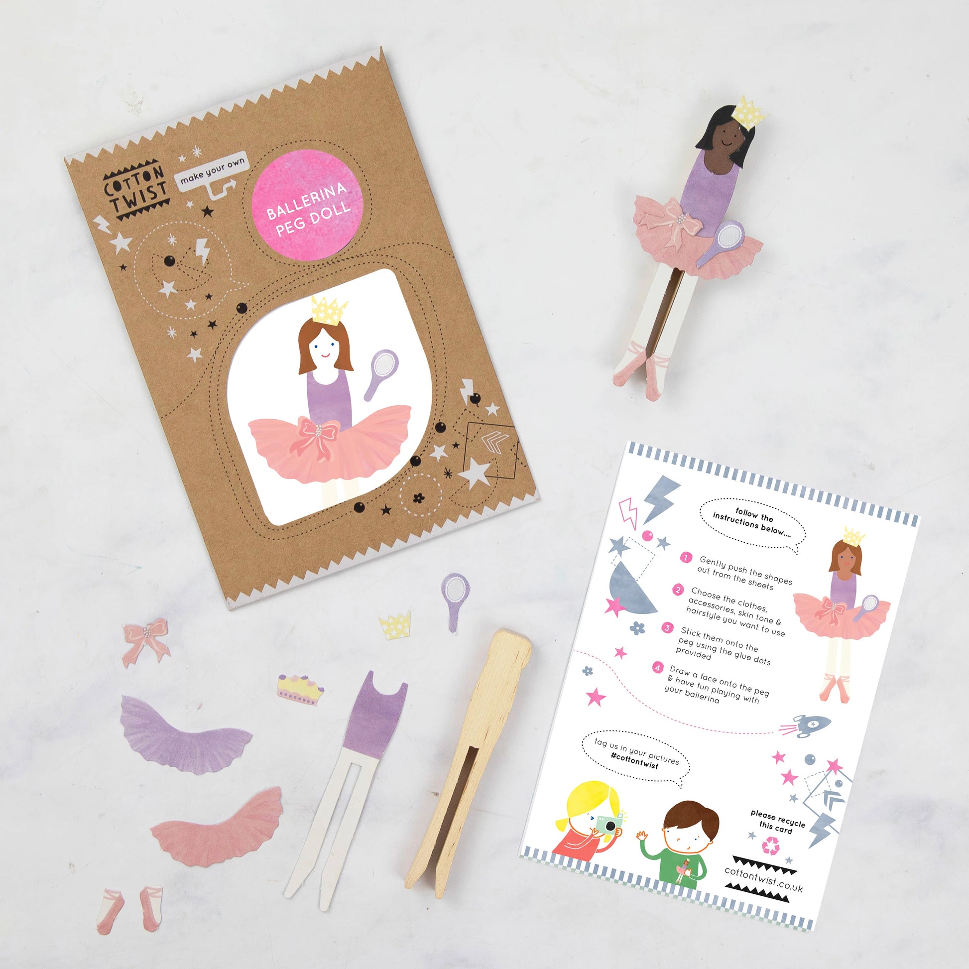 Make Your Own Ballerina Peg Doll - Anilas UK