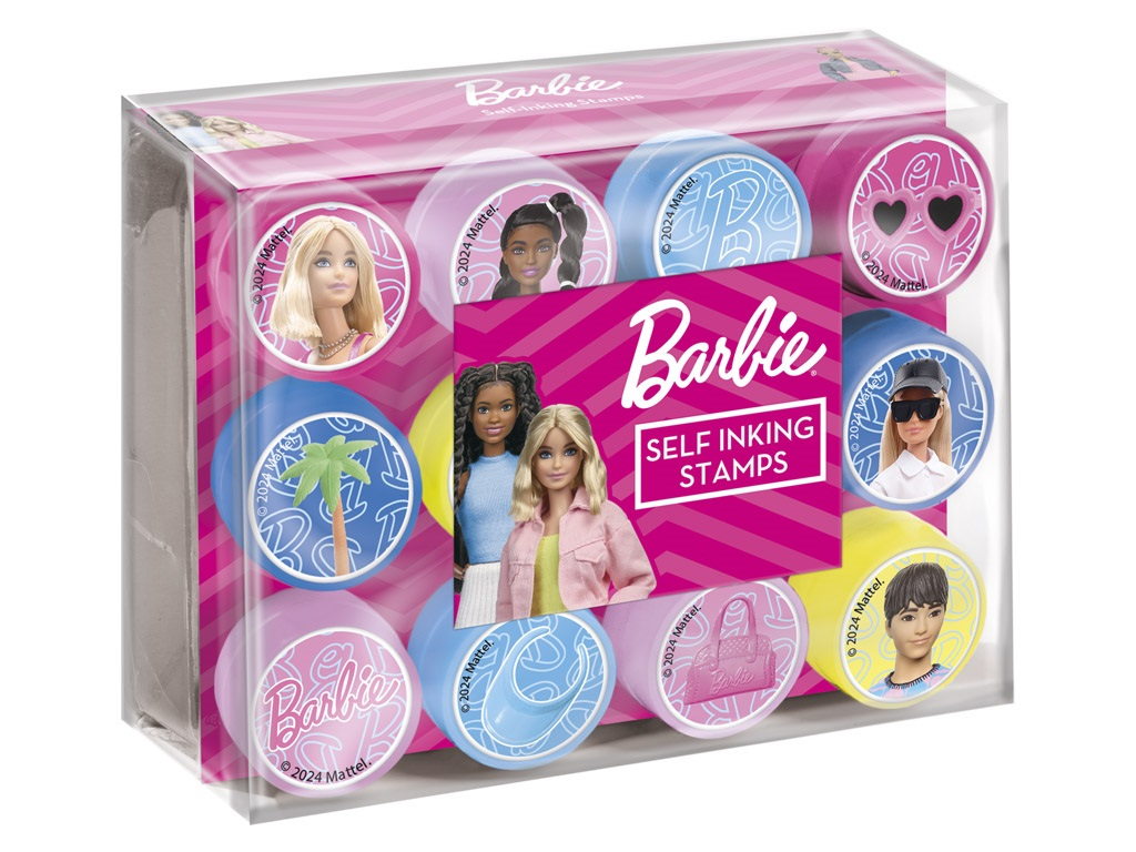 Barbie Self Inking Stamps, Set of 12 - Anilas UK