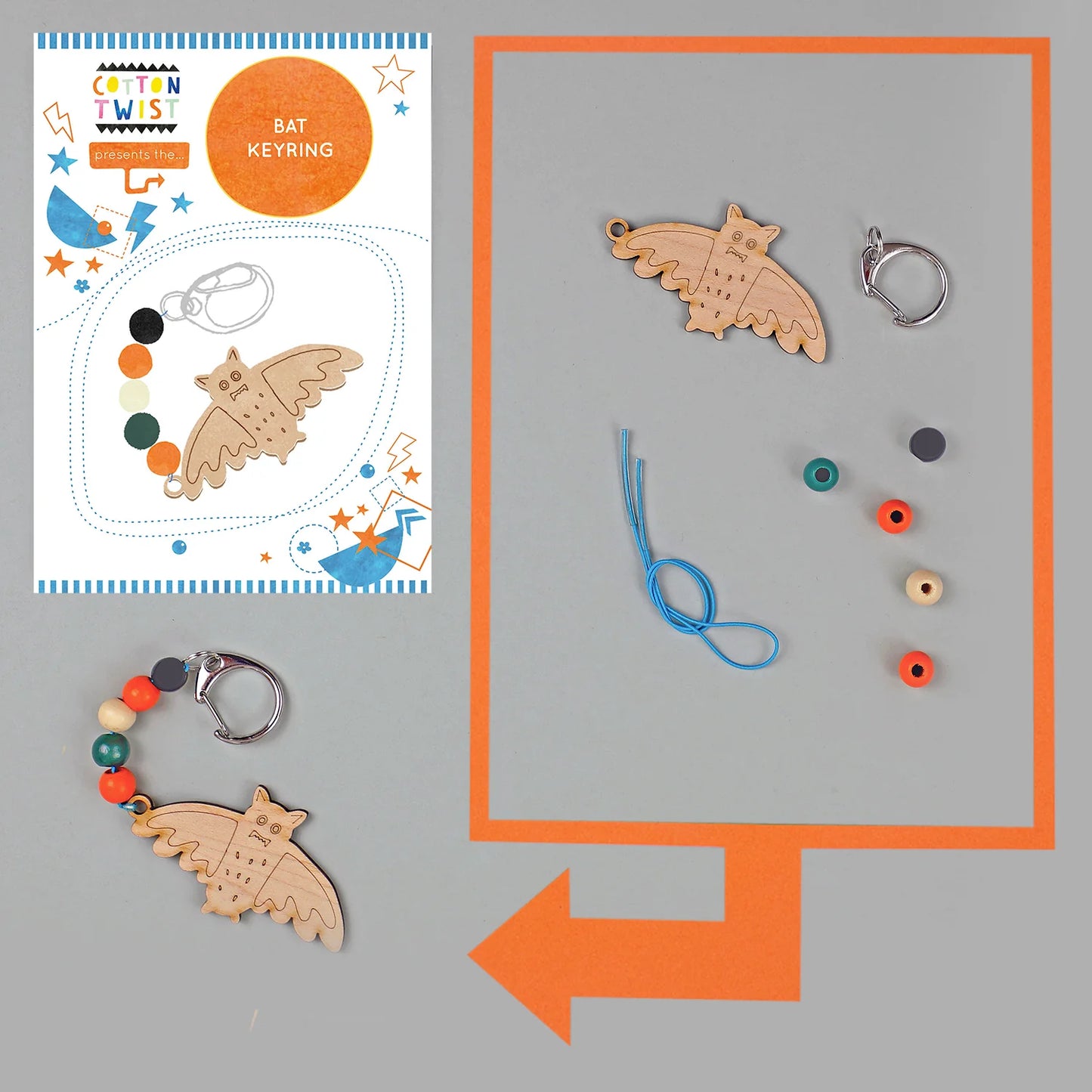 Make Your Own Halloween Bat Keyring Kit - Anilas UK