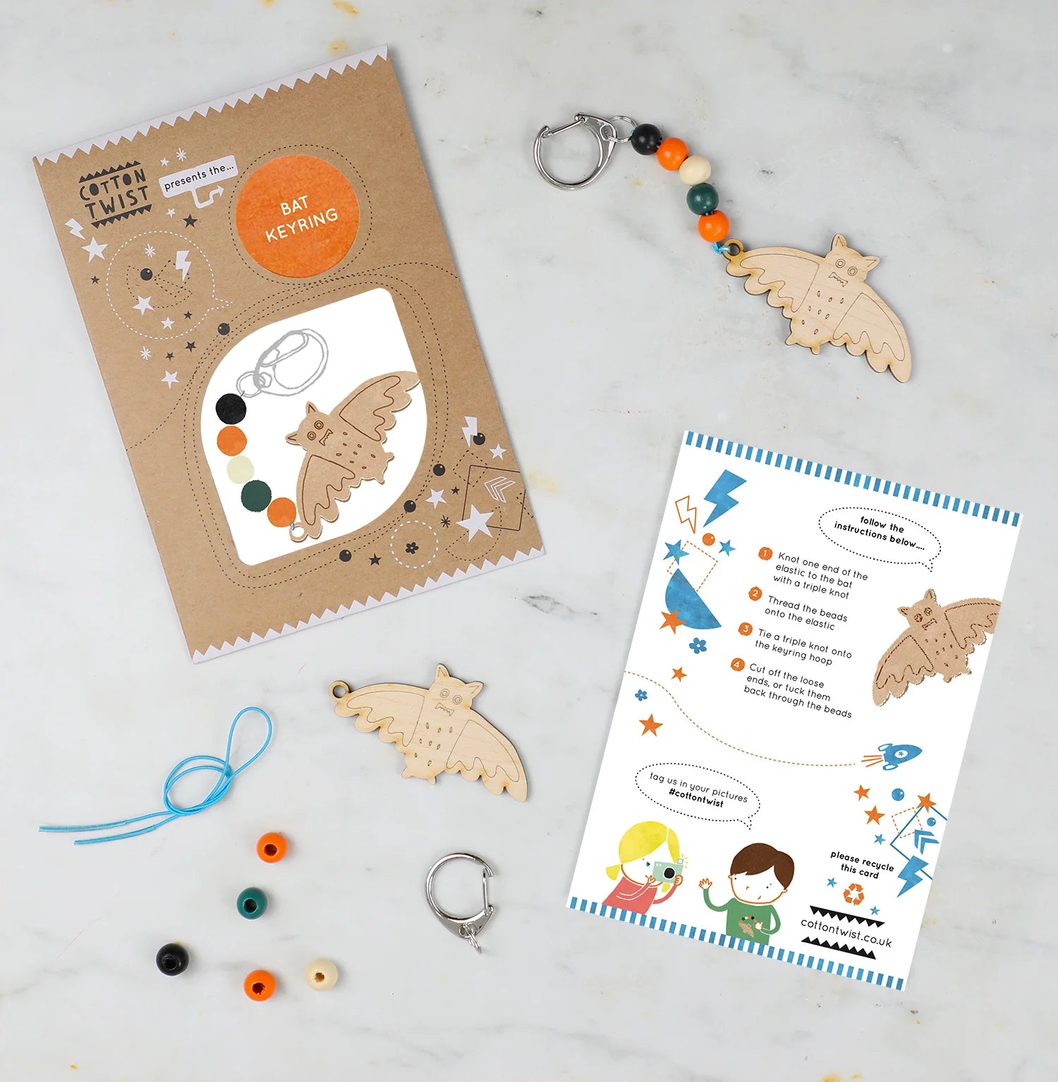 Make Your Own Halloween Bat Keyring Kit - Anilas UK