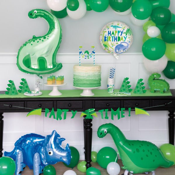 5ft Dinosaur 5ft Birthday Party Banner Blue & Green - Anilas UK
