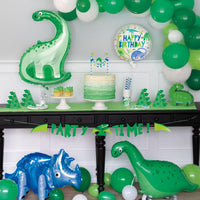 5ft Dinosaur 5ft Birthday Party Banner Blue & Green - Anilas UK