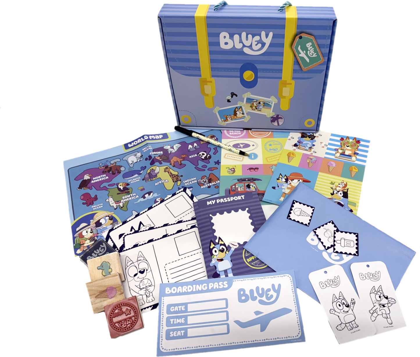 Bluey travel activity set
