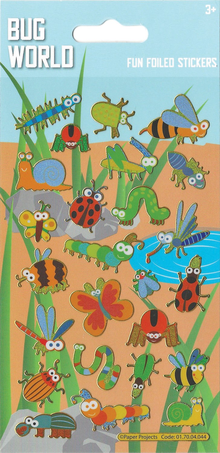 Bug World Sparkle Stickers Sheet