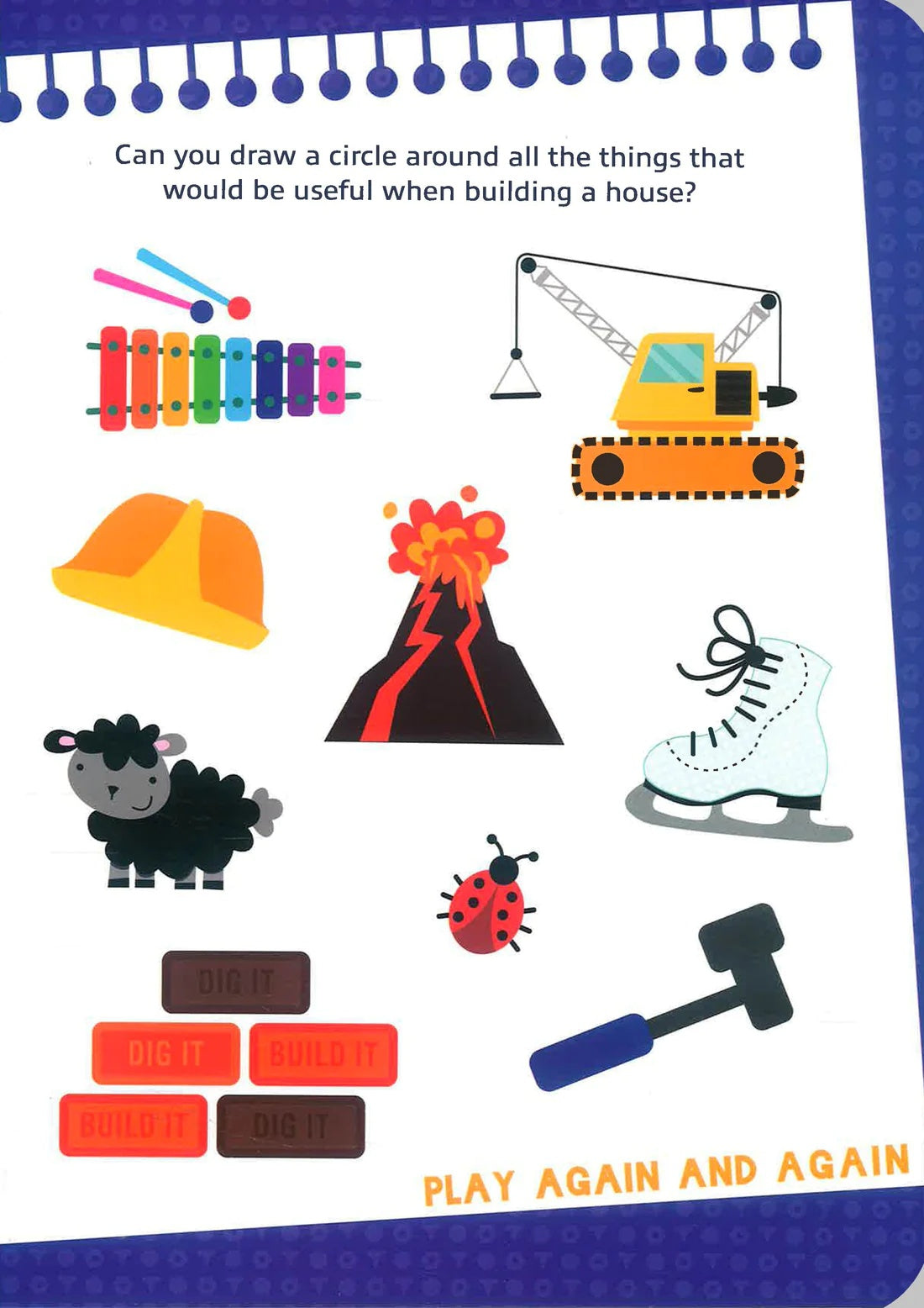 Building Wipe Clean Book with Pen - Anilas UK