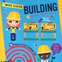 Building Wipe Clean Book with Pen - Anilas UK