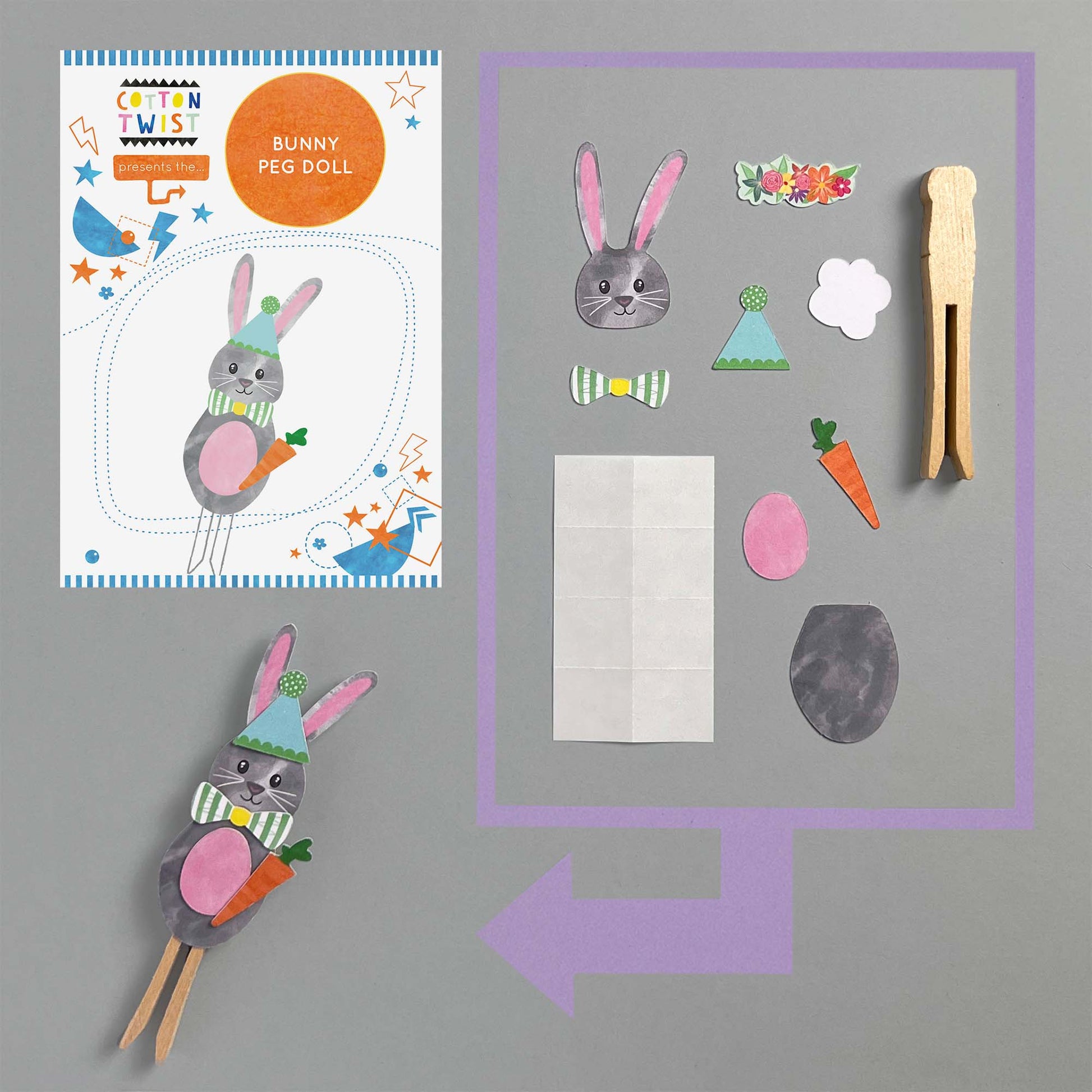 Make Your Own Bunny Peg Doll - Anilas UK
