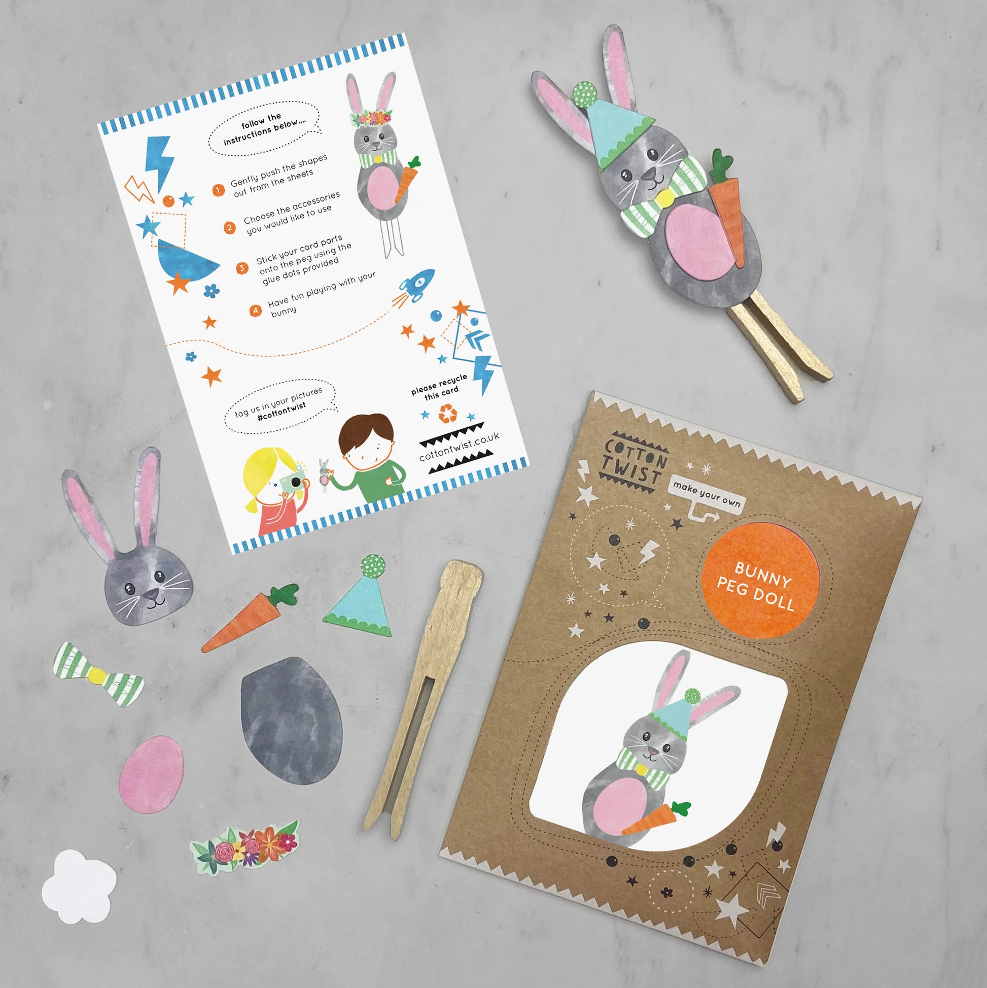 Make Your Own Bunny Peg Doll - Anilas UK