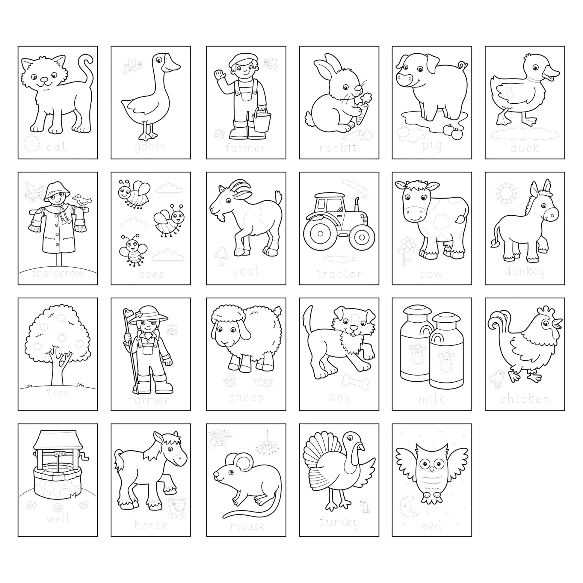 Farmyard Colouring Book - Anilas UK