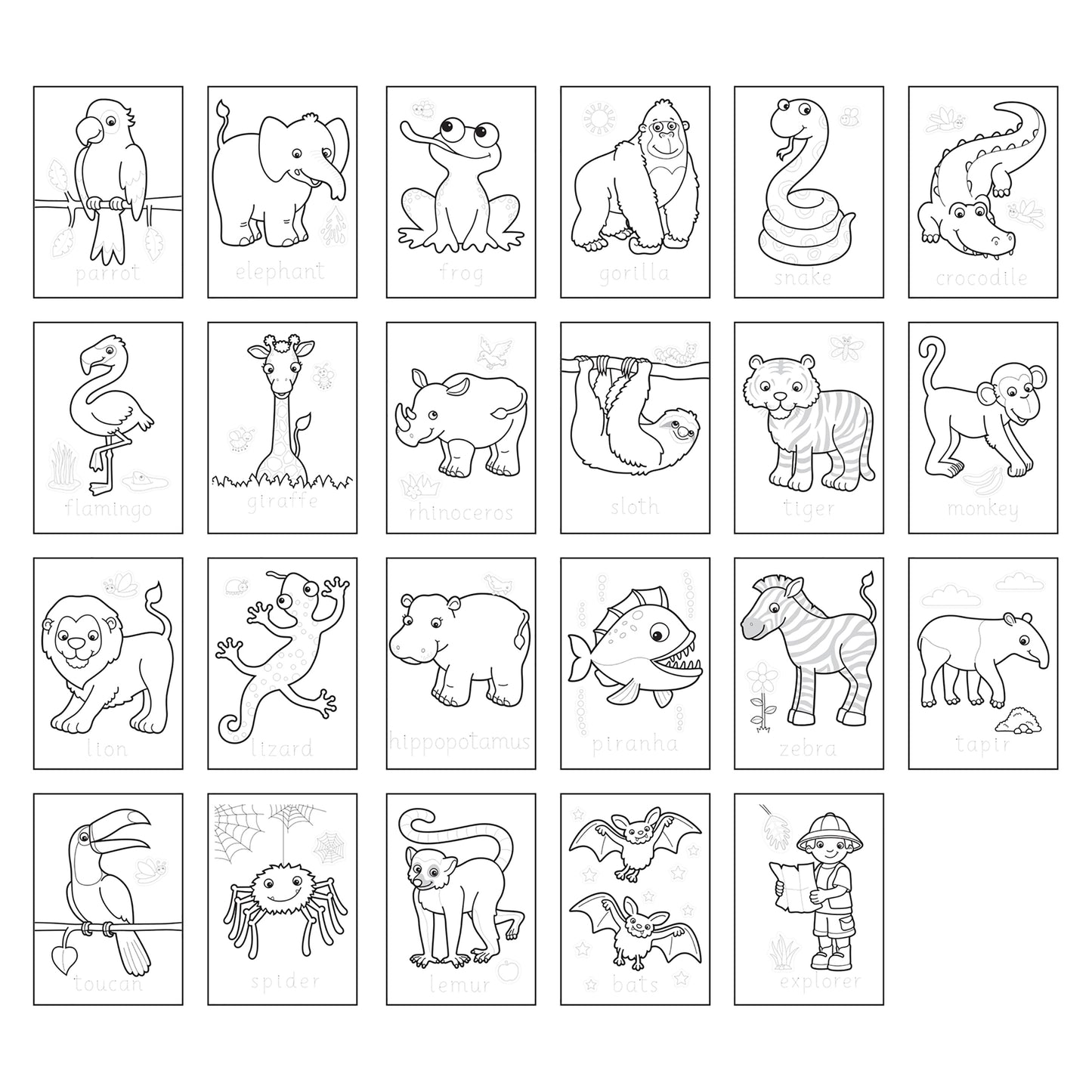 Jungle Colouring Book - Anilas UK