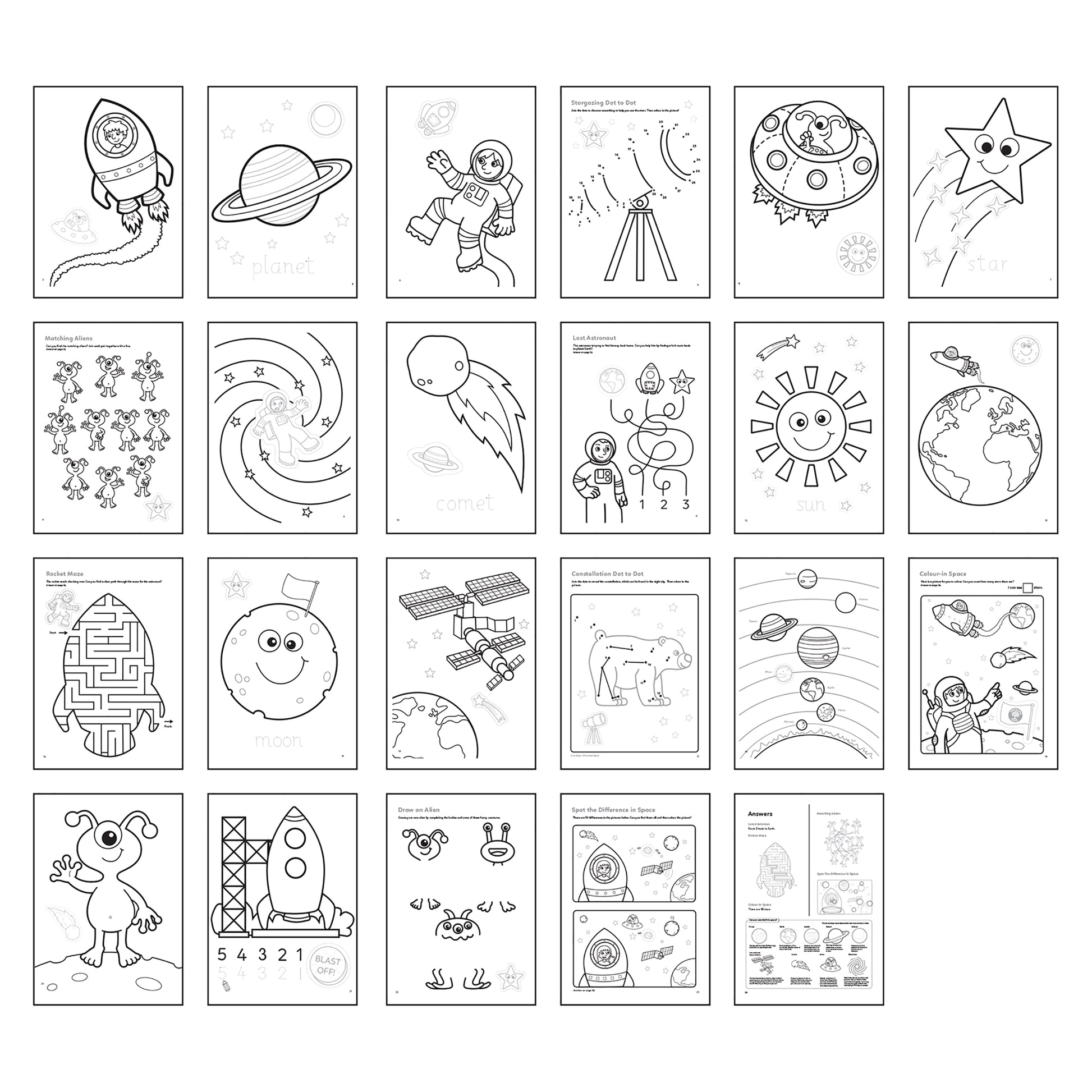 Outer Space Colouring Book - Anilas UK