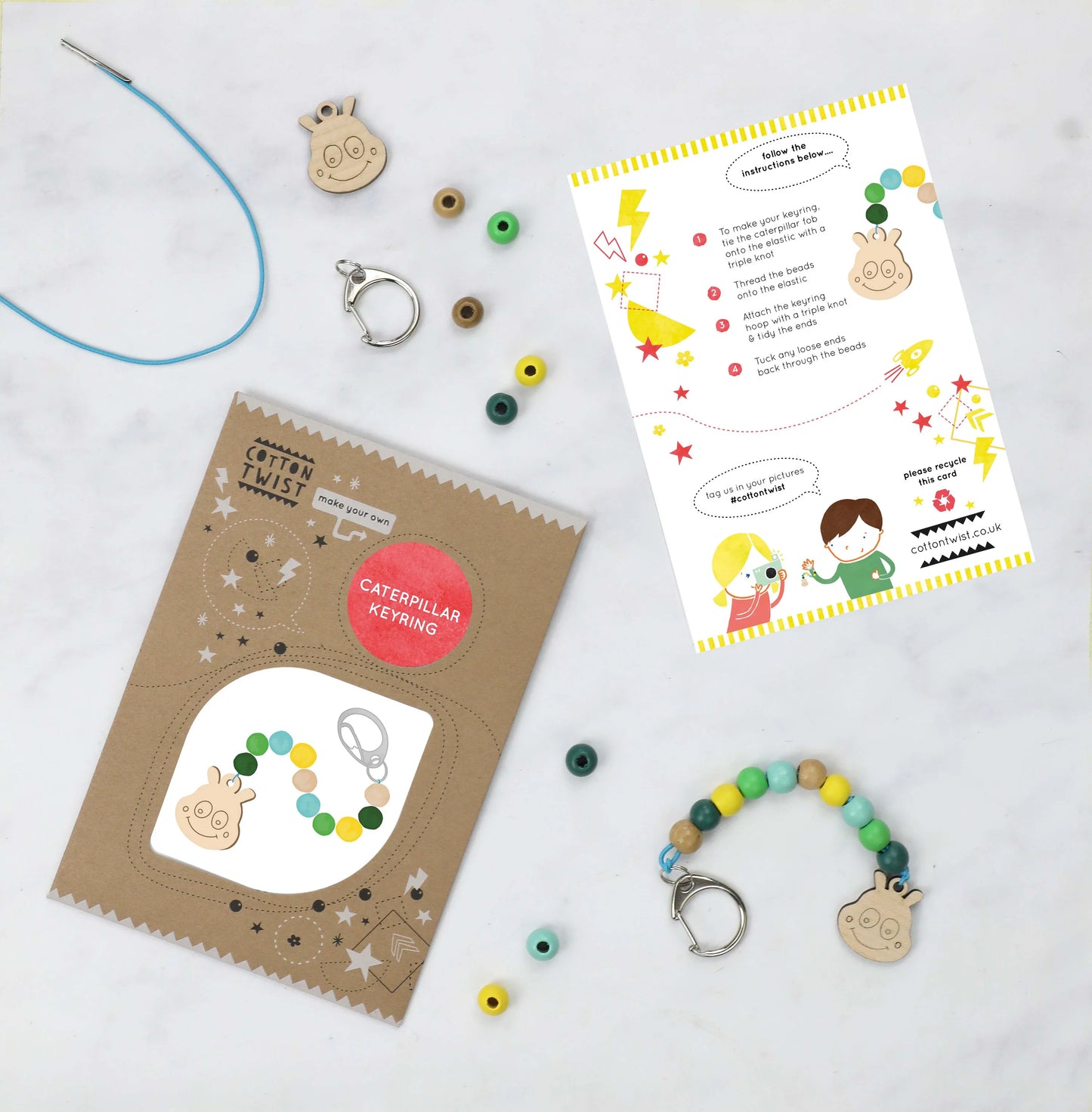 Make Your Own Caterpillar Keyring - Anilas UK