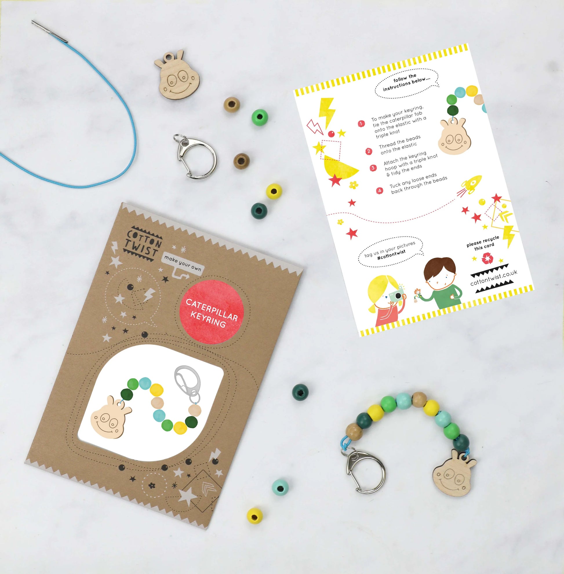 Make Your Own Caterpillar Keyring - Anilas UK