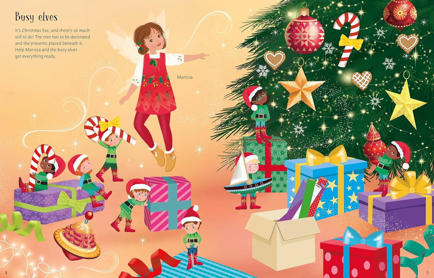 Sticker Dolly Dressing Christmas Fairies Book - Anilas UK