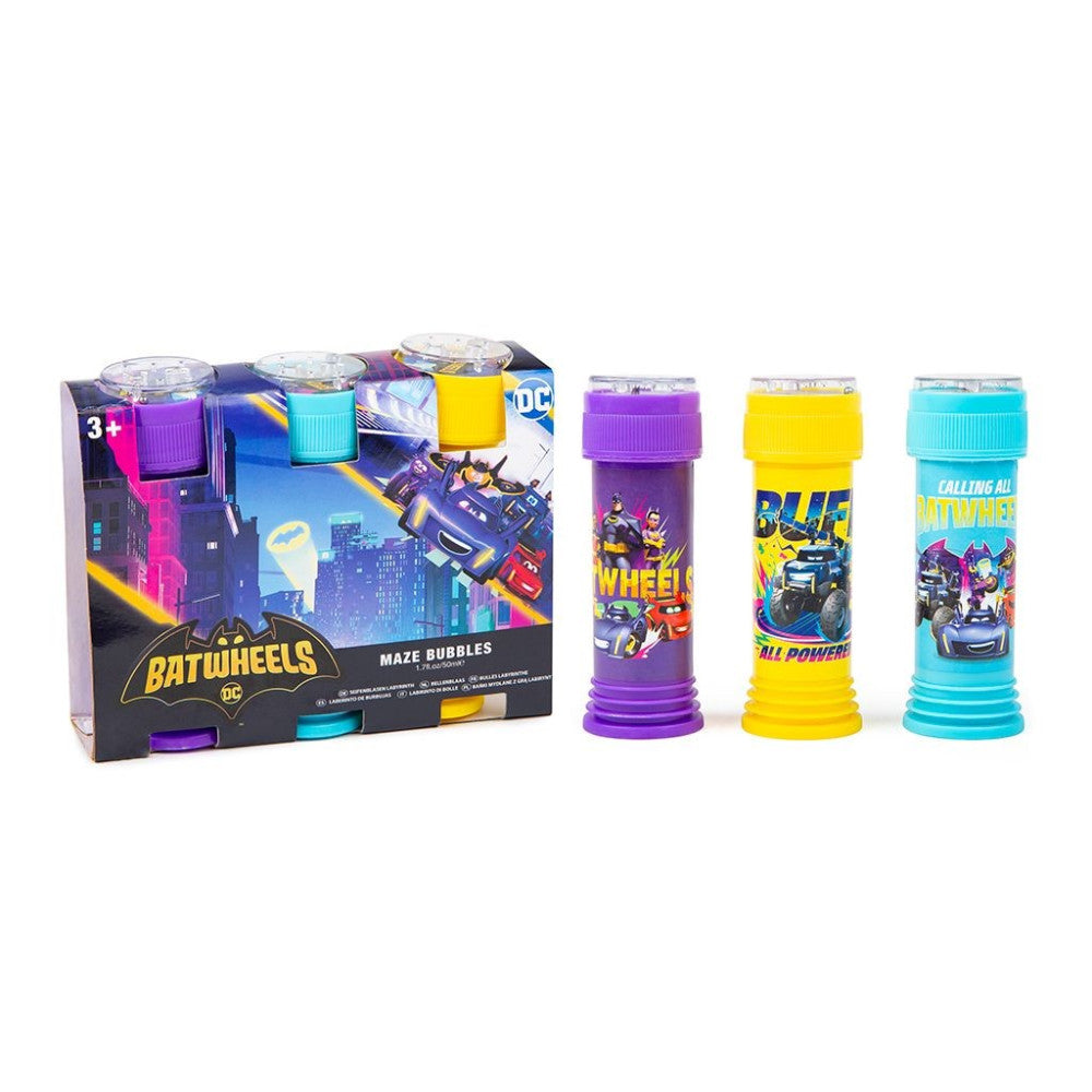 Batwheels Bubble Tub With Wand and Maze Game 3 Pack