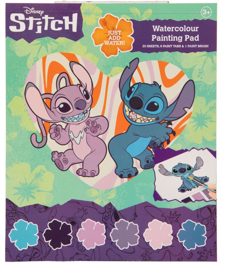 Disney Stitch Watercolour Painting Pad - Anilas UK