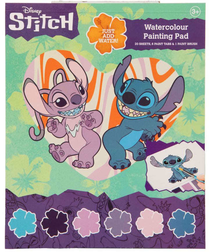 Disney Stitch Watercolour Painting Pad