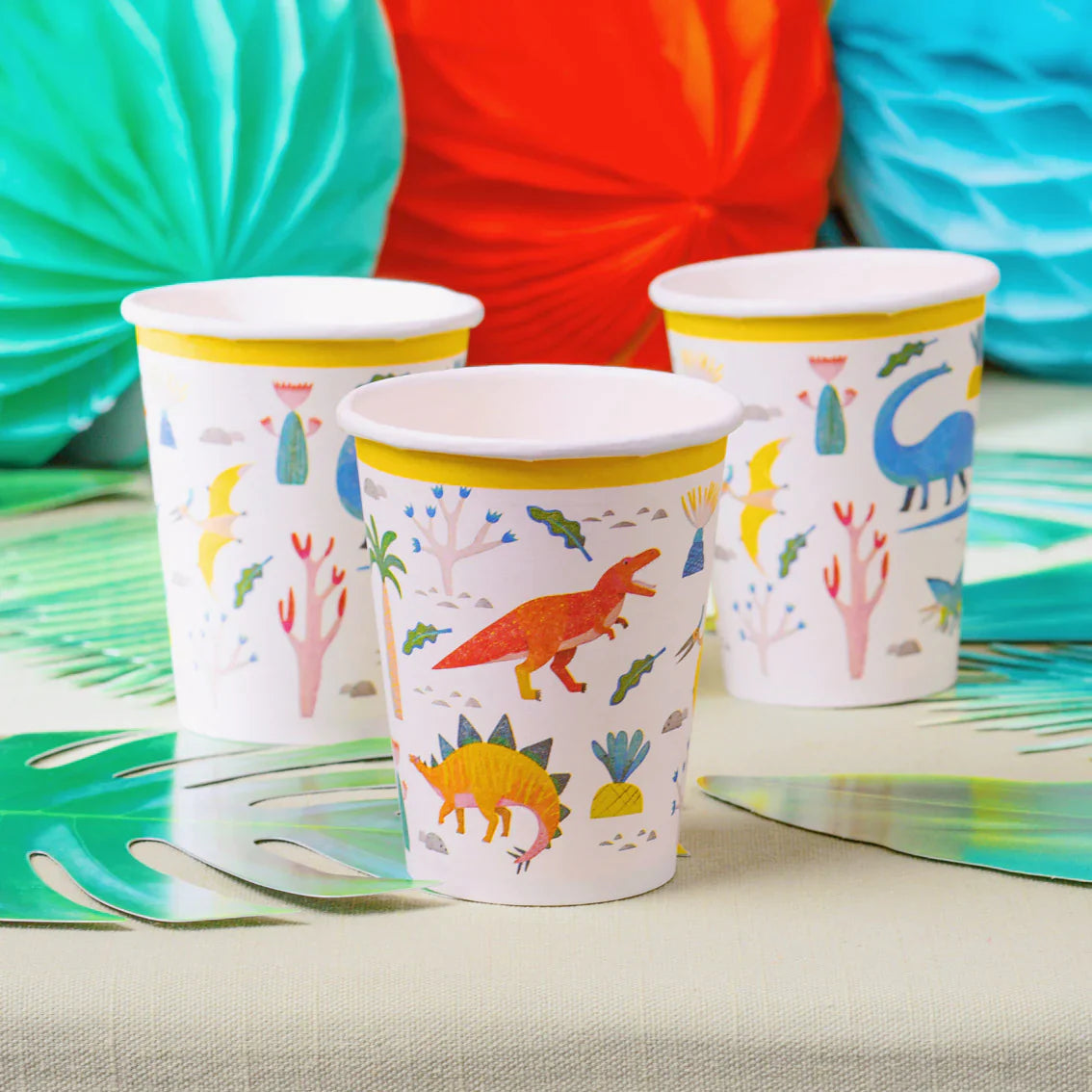 Dinosaur Paper Cups (Pack of 8) - Anilas UK