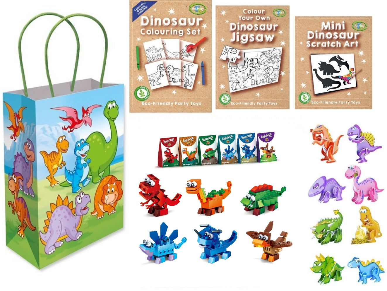 Deluxe Dinosaur Themed Party Bags with Fillers - Anilas UK