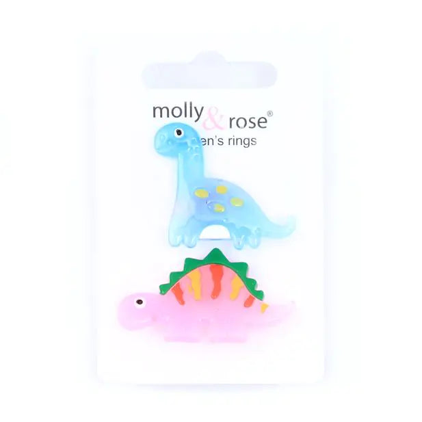 Assorted Childrens Dinosaur Rings (Pack of 2) - Anilas UK