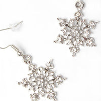 
              Crystal snowflake dropper earrings
            