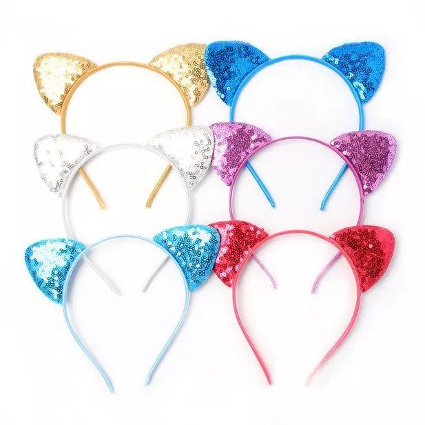 Sequin Cat Ears on Headband - Anilas UK