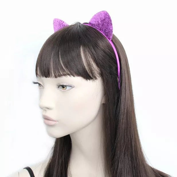 Sequin Cat Ears on Headband - Anilas UK