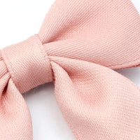 Pair of Rose Pink Bow Hair Clip 4.5cm - Anilas UK