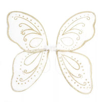 Large White Fairy Wings With Gold Glitter - Anilas UK