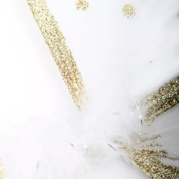 Large White Fairy Wings With Gold Glitter - Anilas UK