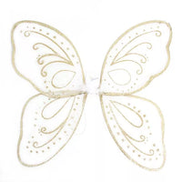 
              Large White Fairy Wings With Gold Glitter - Anilas UK
            