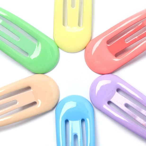 Premium Pastel Colour Hair Bendies Snap Clips Sleepies Hair Accessories -5cm (Pack of 6) - Anilas UK