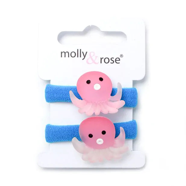 Under the Sea Themed Motif Jersey Elastic Ponios (Pack of 2) - Anilas UK