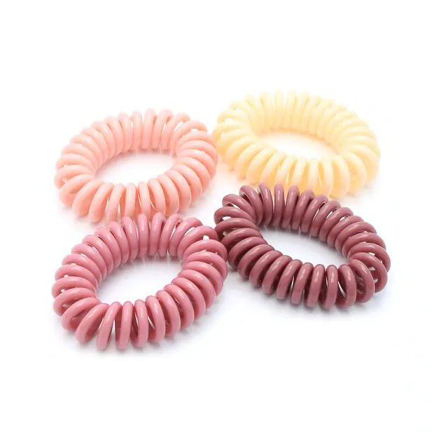 Neutral Shades Small Telephone Elastics (Pack of 4) - Anilas UK