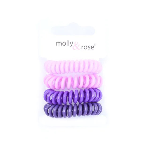 Purples Shades Small Telephone Elastics (Pack of 4) - Anilas UK