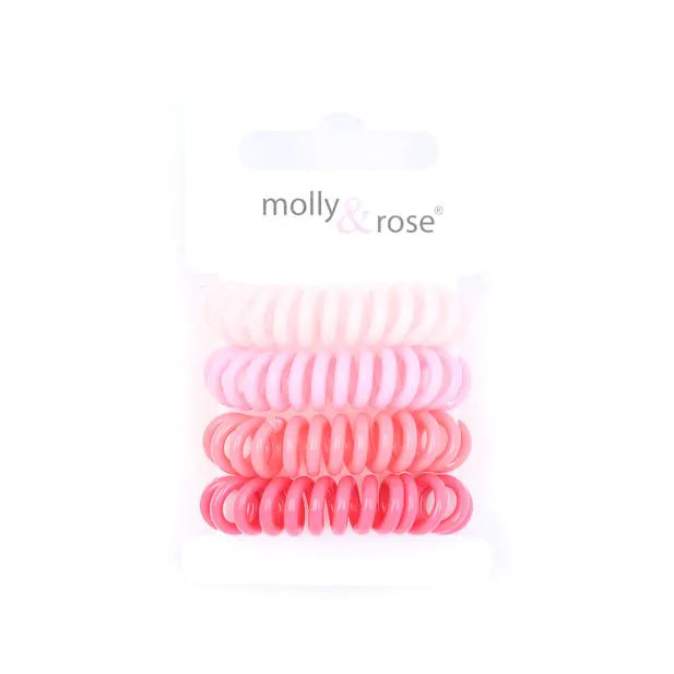 Pink Shades Small Telephone Elastics (Pack of 4) - Anilas UK