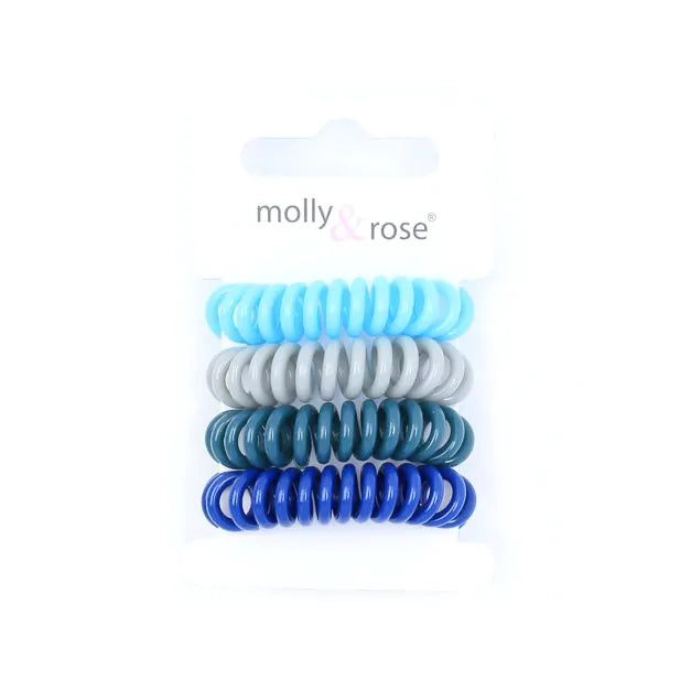 Blue Shades Small Telephone Elastics (Pack of 4) - Anilas UK