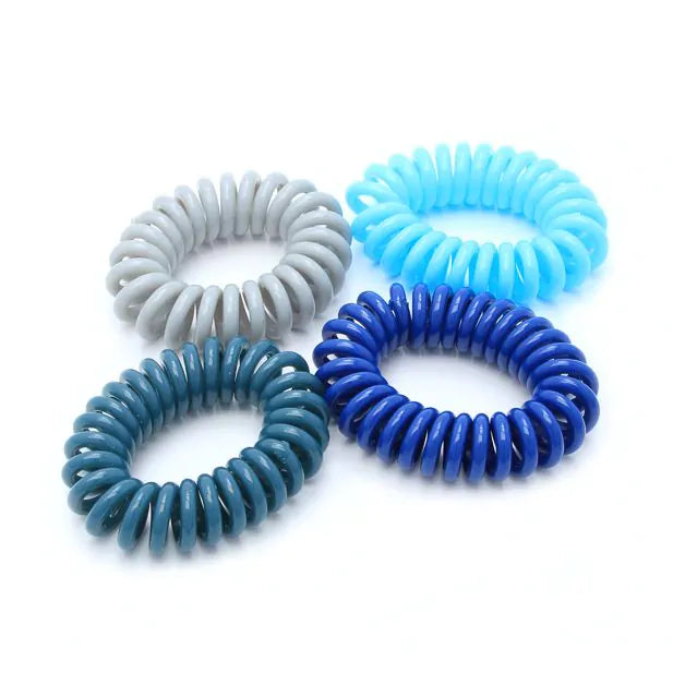 Blue Shades Small Telephone Elastics (Pack of 4) - Anilas UK