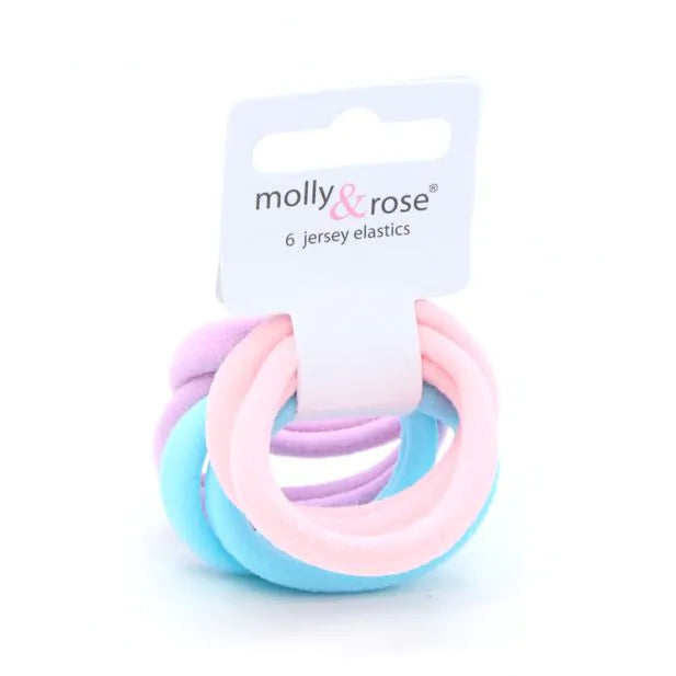 Pastels Jersey Endless Snag Free Hair Bobbles (Pack of 6) - Anilas UK