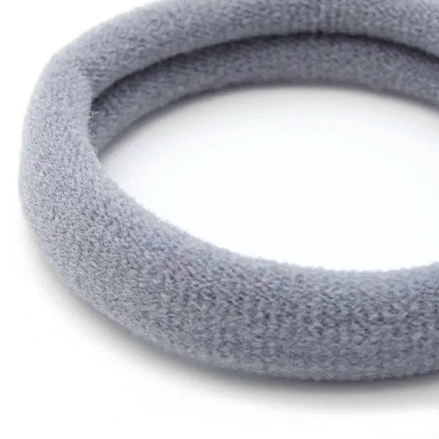 Navy Blue and Grey Jersey Endless Snag Free Hair Bobbles (Pack of 6) - Anilas UK
