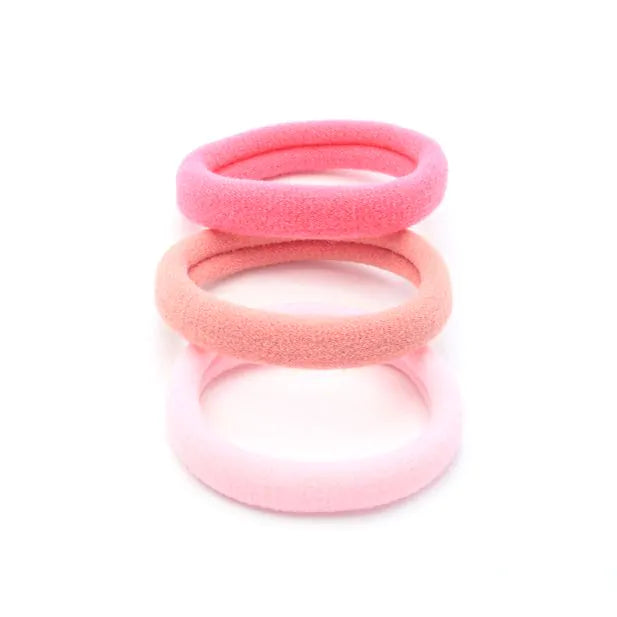 Pink Shades Jersey Endless Snag Free Hair Bobbles (Pack of 6) - Anilas UK