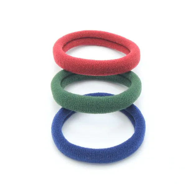 Dark School Colour Jersey Endless Snag Free Hair Bobbles (Pack of 6) - Anilas UK