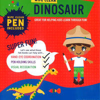 Dinosaur Wipe Clean Book with Pen - Anilas UK