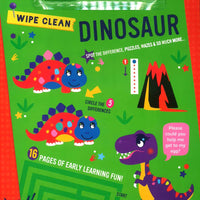 Dinosaur Wipe Clean Book with Pen - Anilas UK