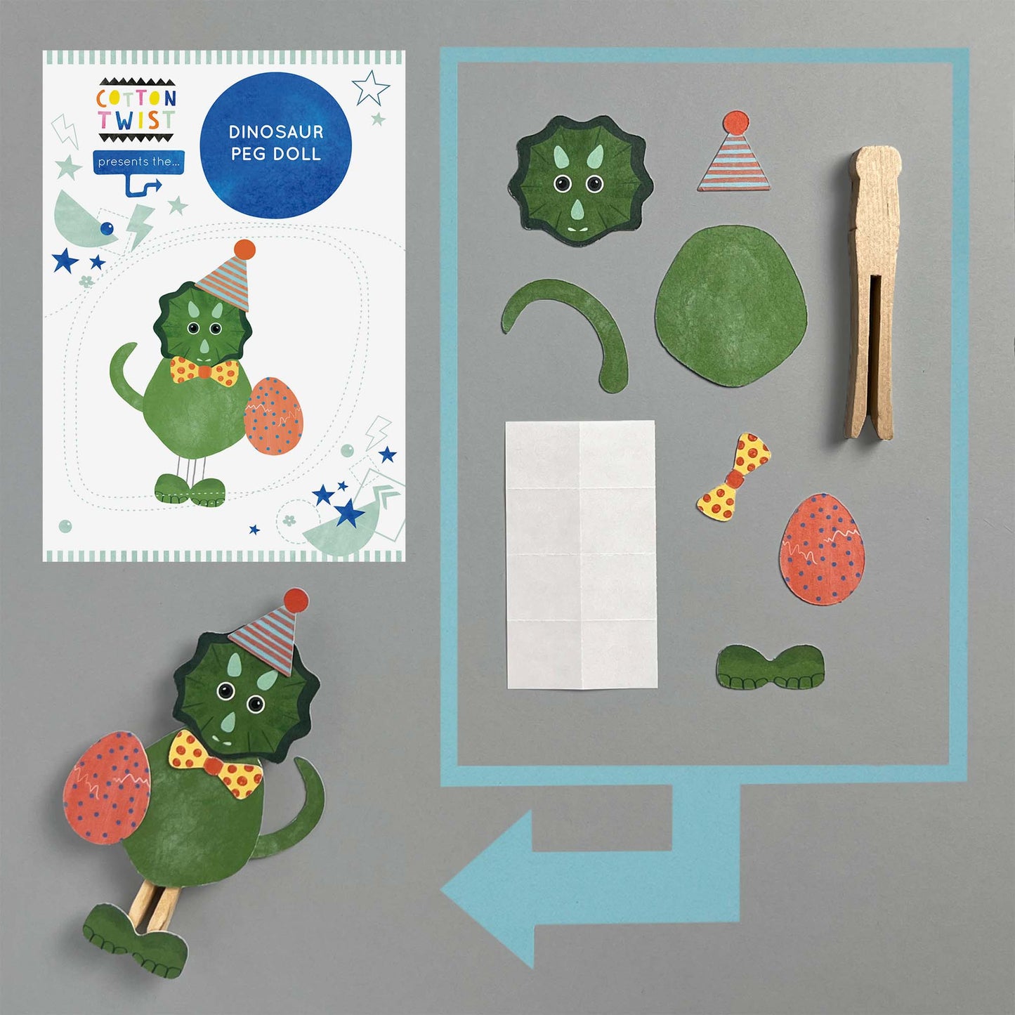 Make Your Own Dinosaur Peg Doll - Anilas UK