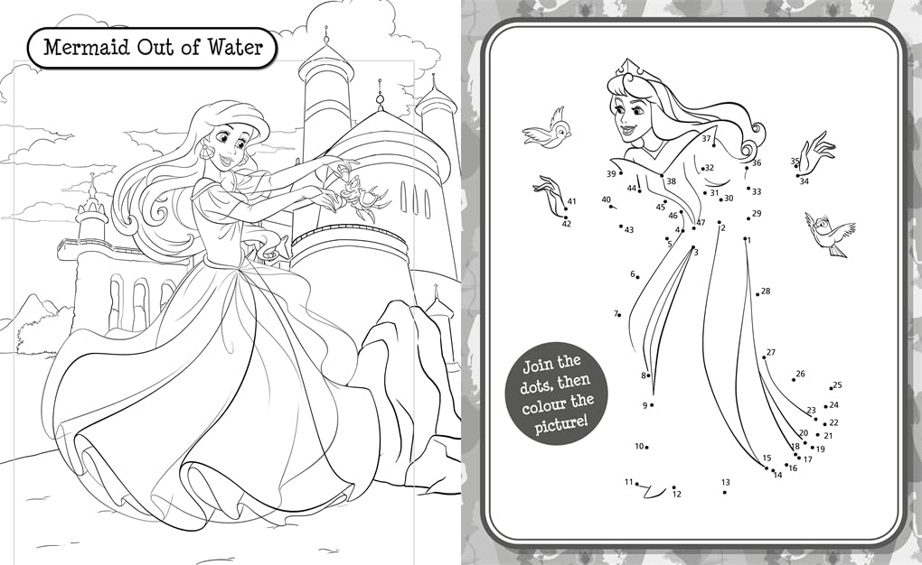 Disney Princess: 5 in 1 Colouring Book - Anilas UK