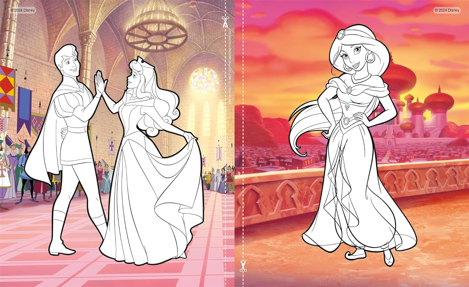 Disney Princess: 5 in 1 Colouring Book - Anilas UK