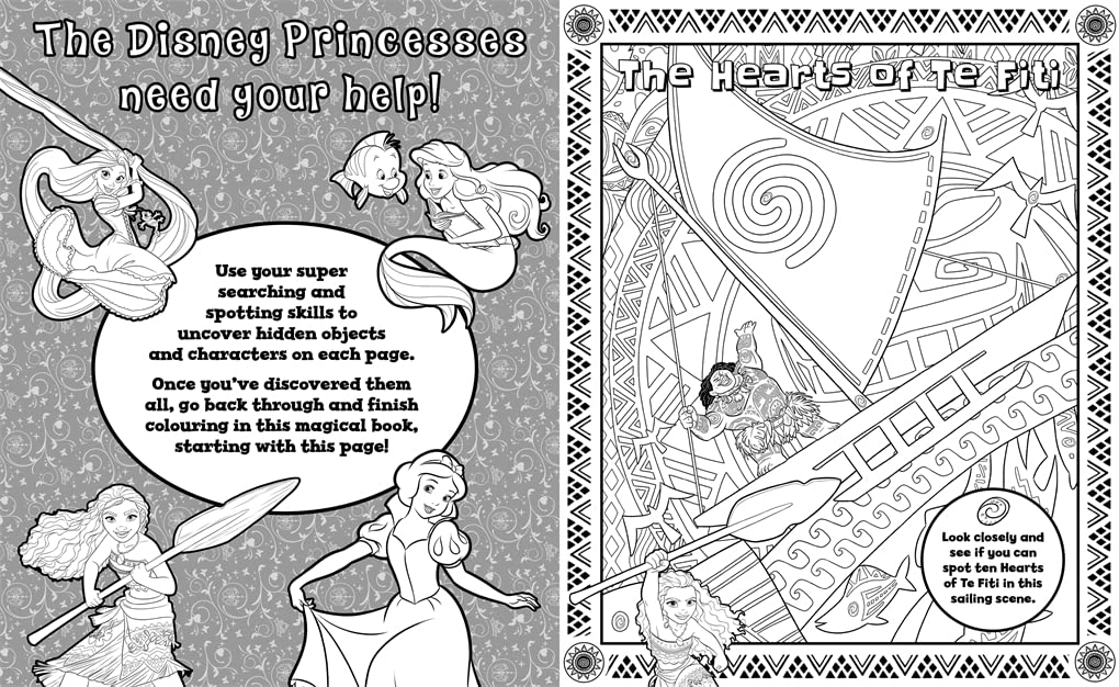 Disney Princess: Search & Find Colouring Book - Anilas UK