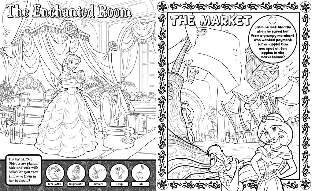 Disney Princess: Search & Find Colouring Book - Anilas UK