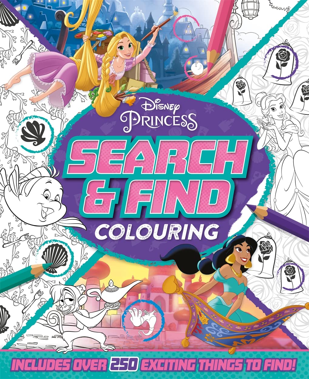 Disney Princess: Search & Find Colouring Book - Anilas UK